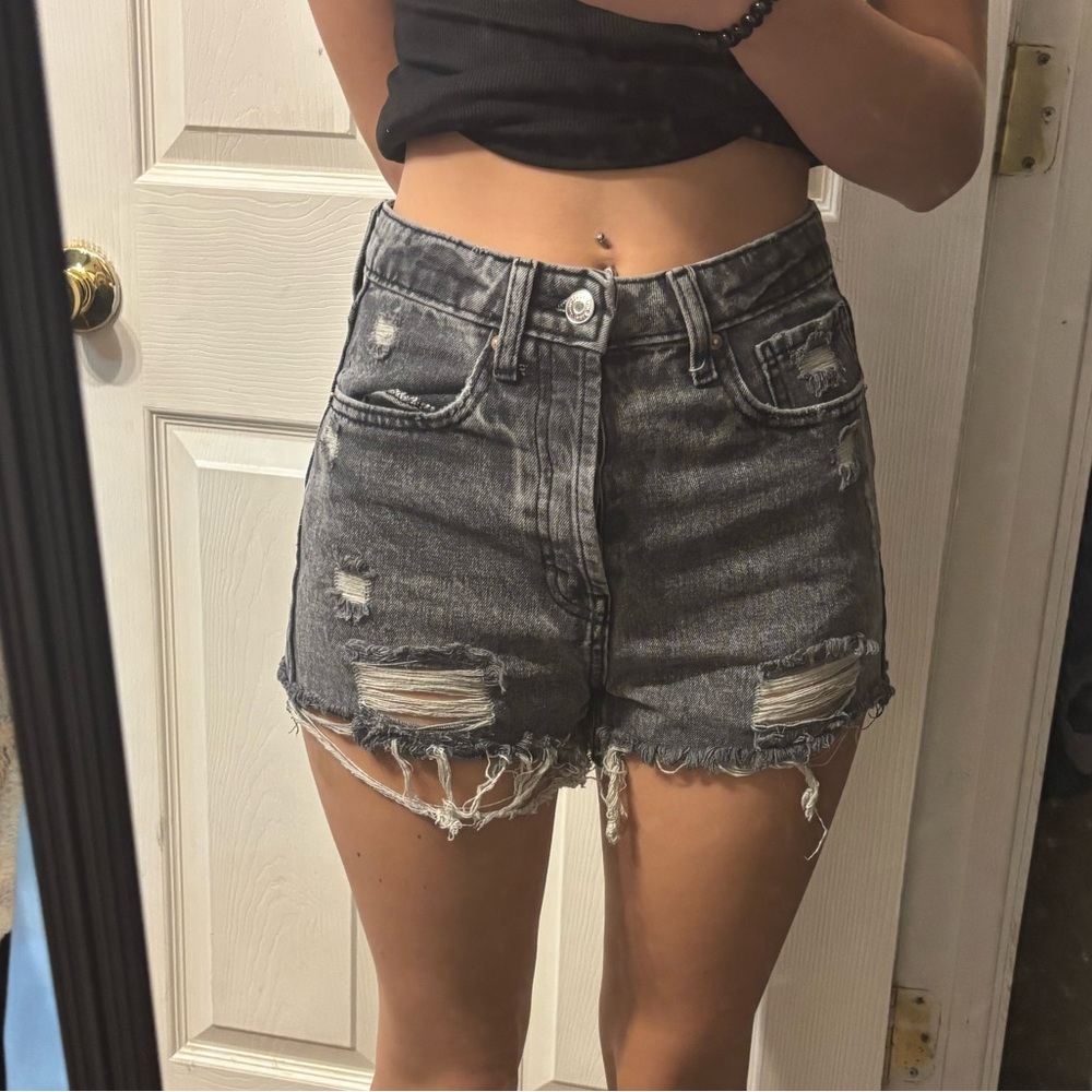 Wild Fable Black Distressed Offcut Shorts – Size XS